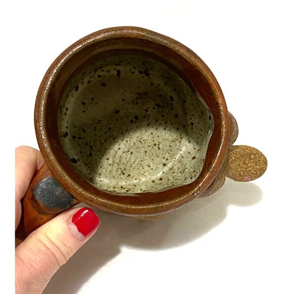 Vintage Studio Art Pottery Ugly Face Coffee Tea Mug Funny Whimsical - Picture 3 of 9